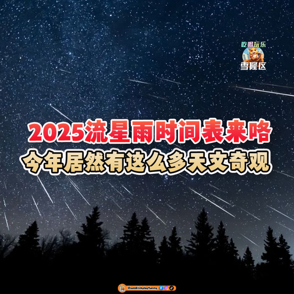 大马吃喝玩乐 - 流星雨时间表