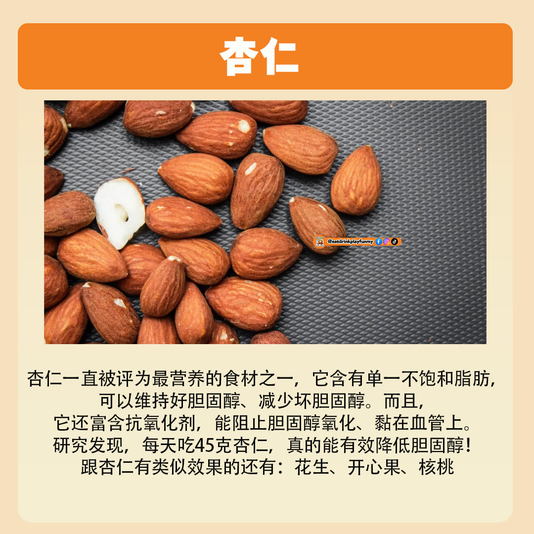 大马吃喝玩乐 - 降低胆固醇的食物